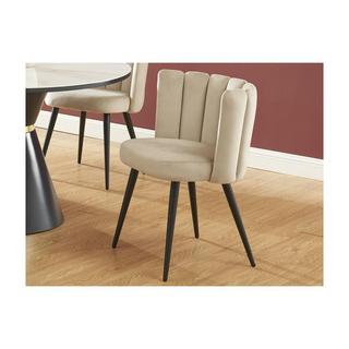 PASCAL MORABITO Lot de 6 chaises en velours et métal noir - Beige - PRANILA de Pascal MORABITO  