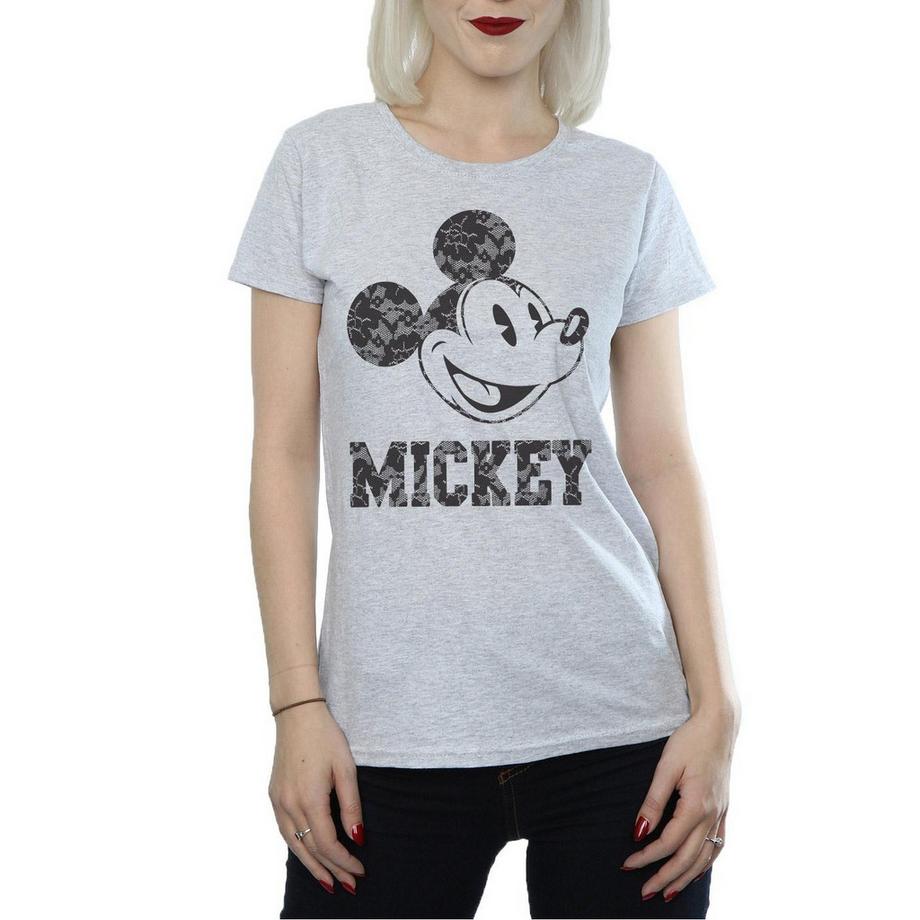 Disney Mickey Mouse Spitzenmuster T-Shirt  