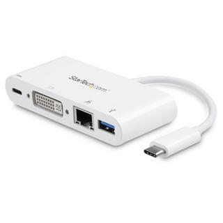 STARTECH.COM  Adattatore Multiporta per Portatili USB-C - Power Delivery - DVI - GbE - USB 3.0 
