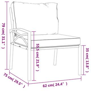 VidaXL Garten lounge set stahl  