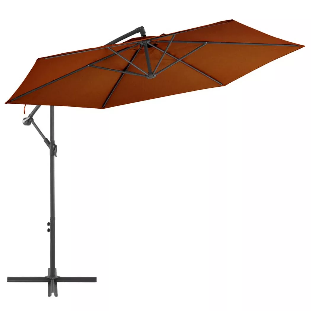 VidaXL - ombrellone a sbalzo, One Size, Marrone