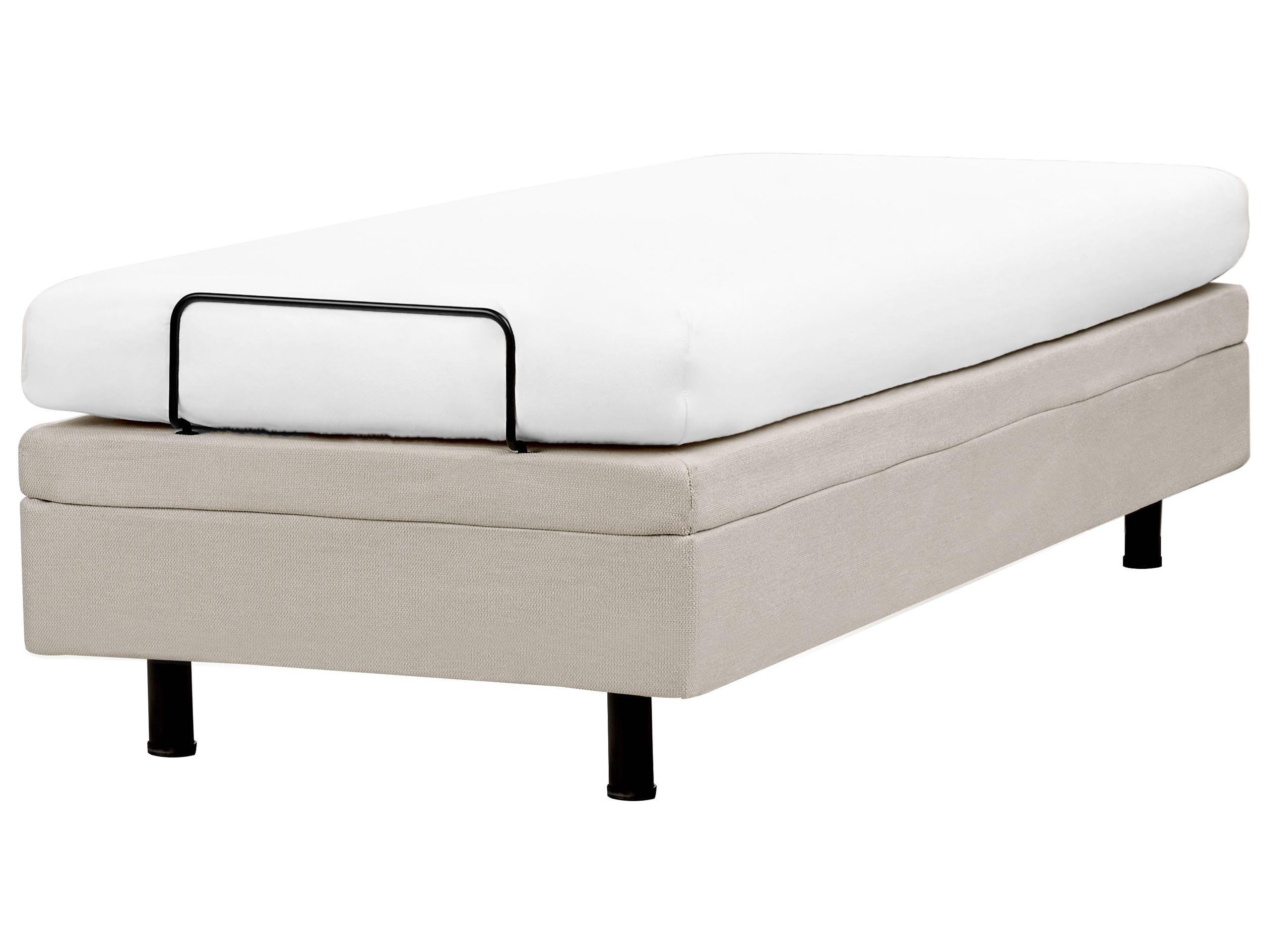 Beliani Verstellbares Bett ohne Kopfteil aus Stoff Modern DUKE II  