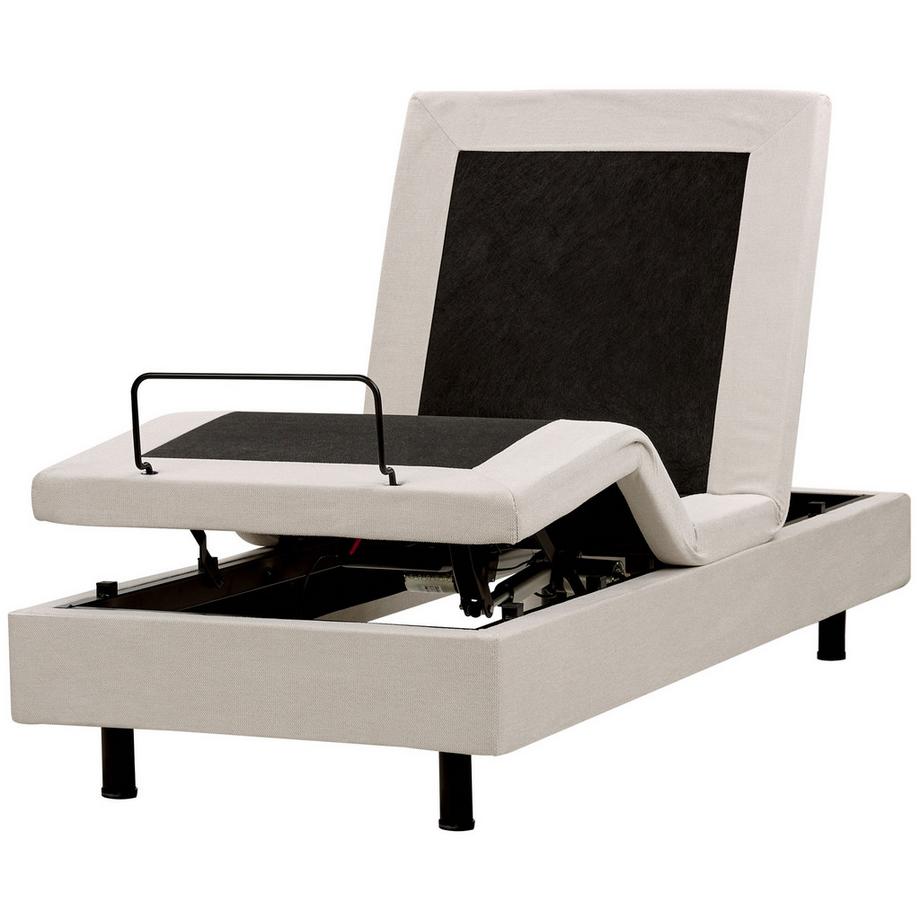 Beliani Lit réglable sans tête de lit en Tissu  DUKE II  