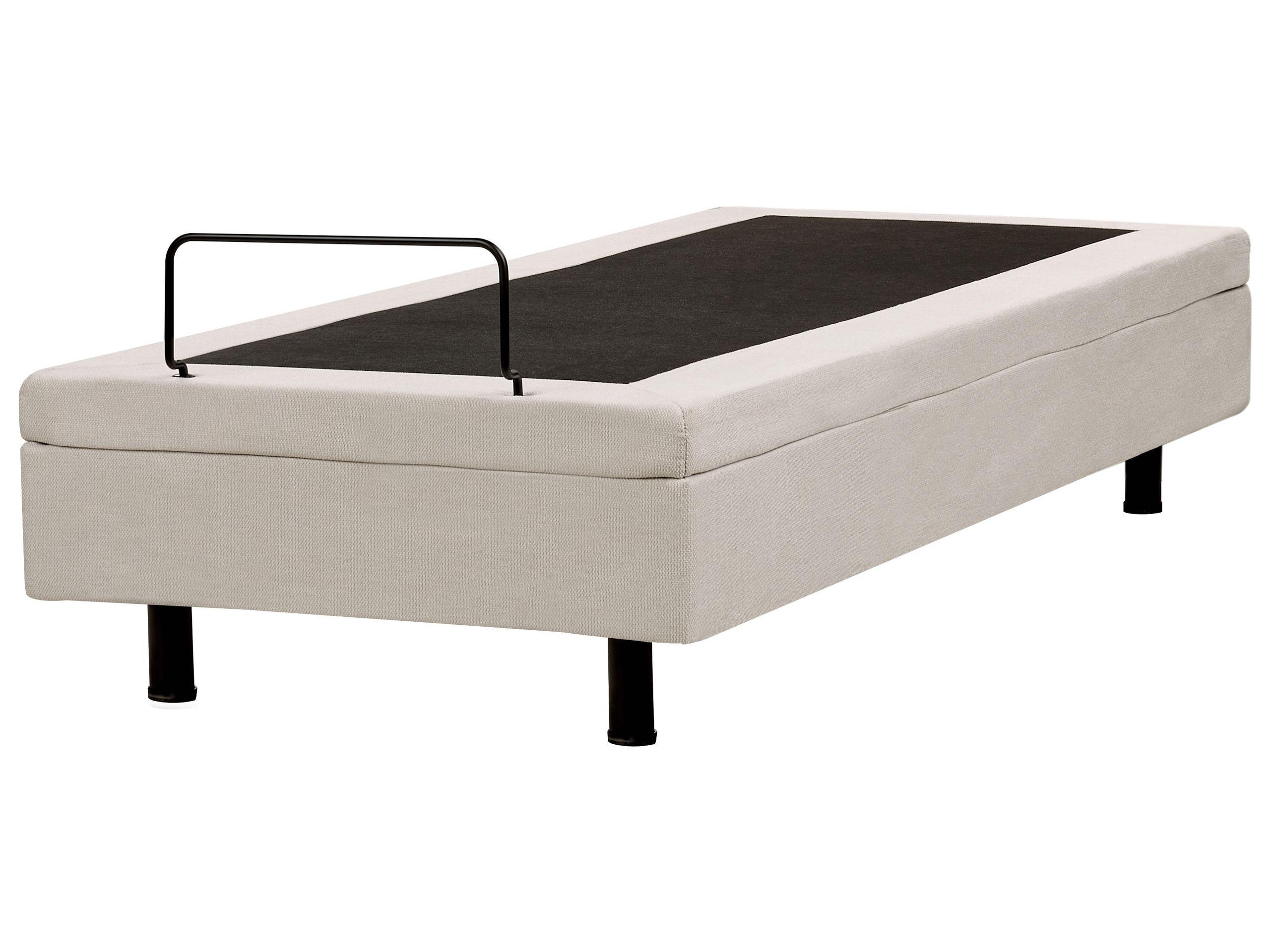 Beliani Verstellbares Bett ohne Kopfteil aus Stoff Modern DUKE II  