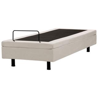 Beliani Verstellbares Bett ohne Kopfteil aus Stoff Modern DUKE II  