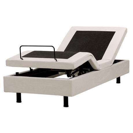 Beliani Verstellbares Bett ohne Kopfteil aus Stoff Modern DUKE II  