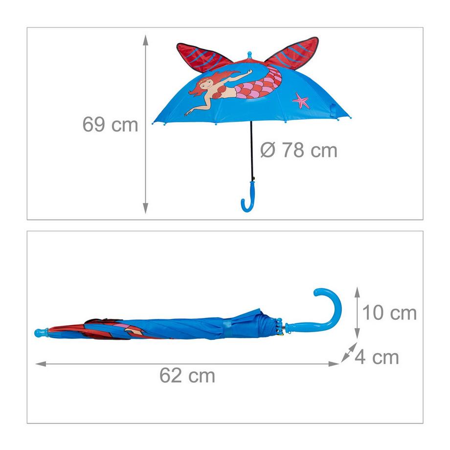 B2X  Regenschirm für Kinder "Meerjungfrau" 
