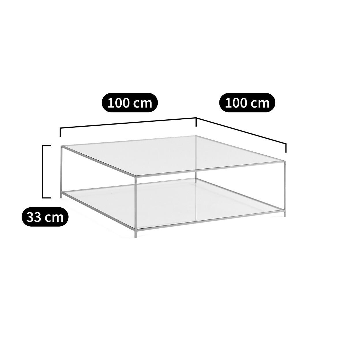 AM.PM Table basse carrée verre trempé  