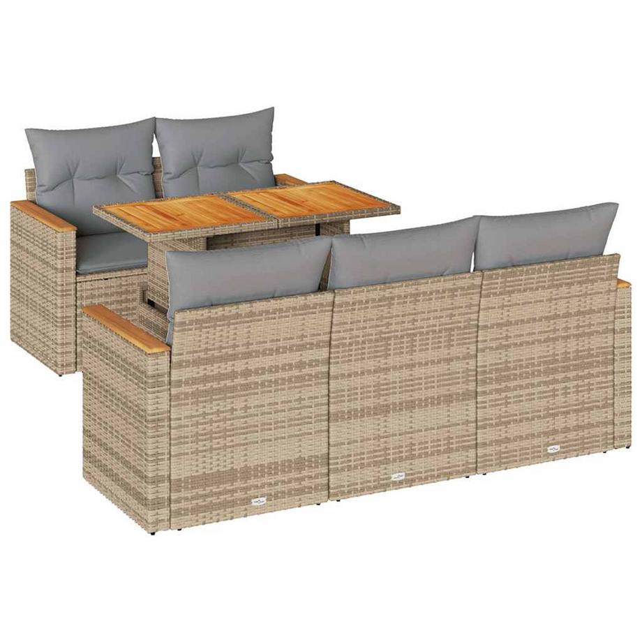 set divano da giardino Polirattan