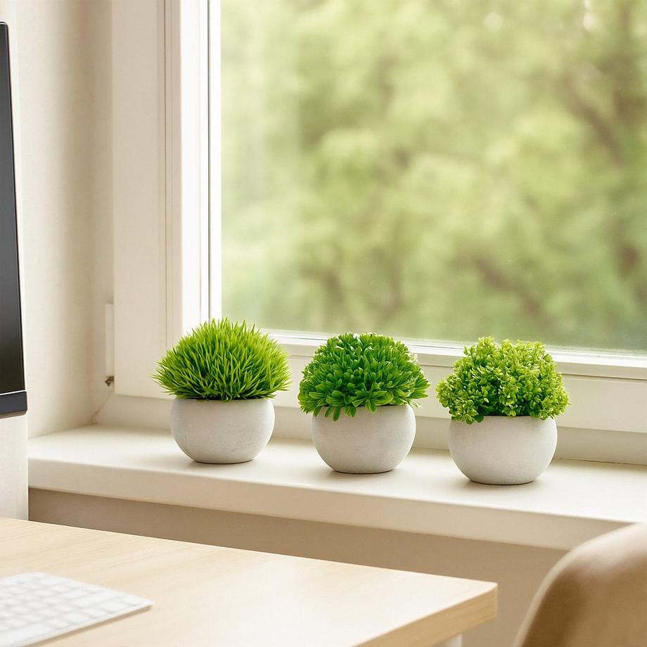 Northix Kunstpflanzen 3er Set  