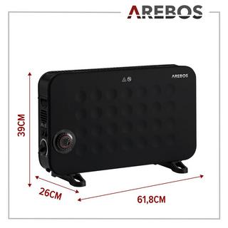 Arebos Convecteur portable 2000 W Appareil de chauffage Radiateur Chauffage électrique  