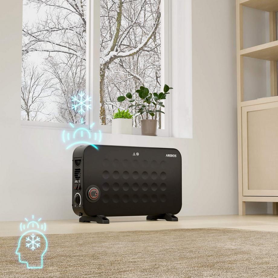 Arebos Convettore portatile 2000 W Riscaldatore Riscaldatore elettrico  