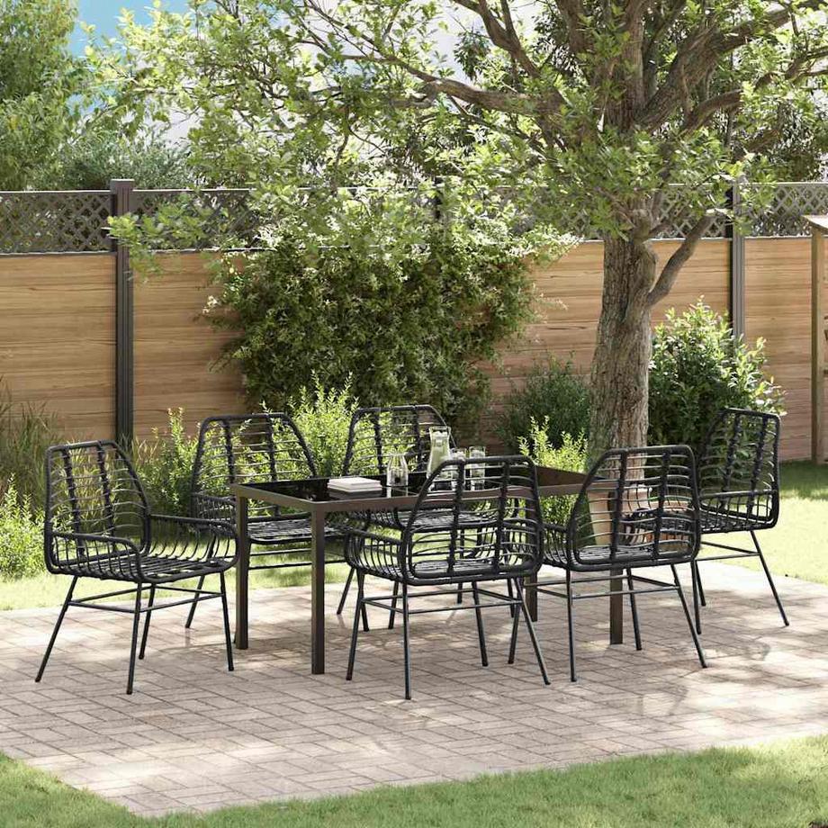 VidaXL Ensemble de salle à manger pour jardin poly rattan  