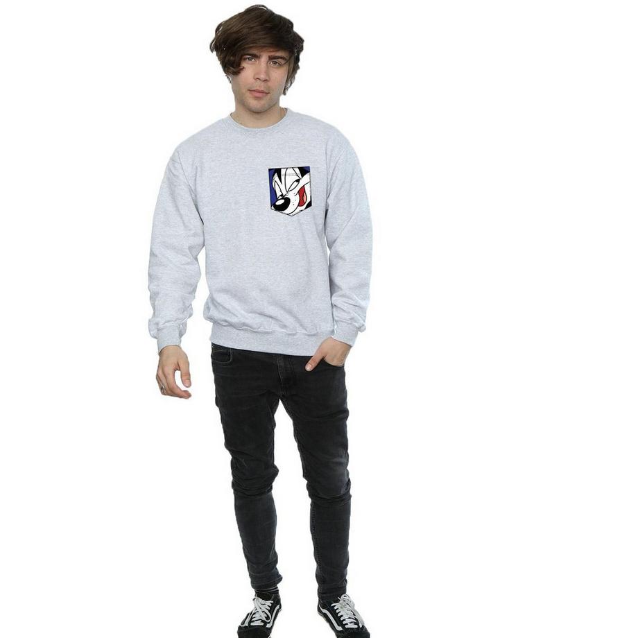 LOONEY TUNES Sylvester the Cat Sweatshirt Poche  