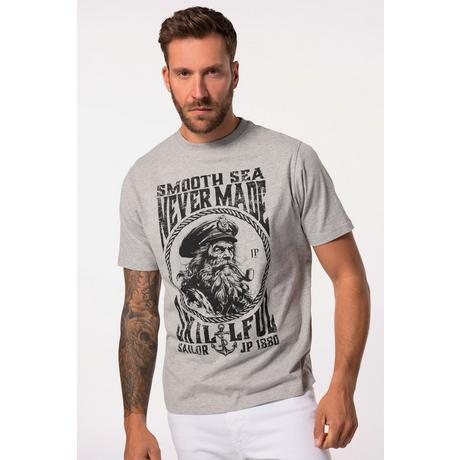 JP1880  T-shirt con mezze maniche e stampa marinaresca, fino alla taglia 8XL 