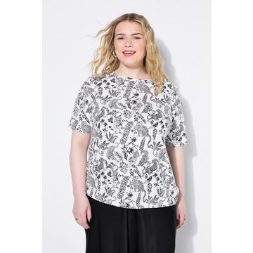T-shirt oversize, motif léopard