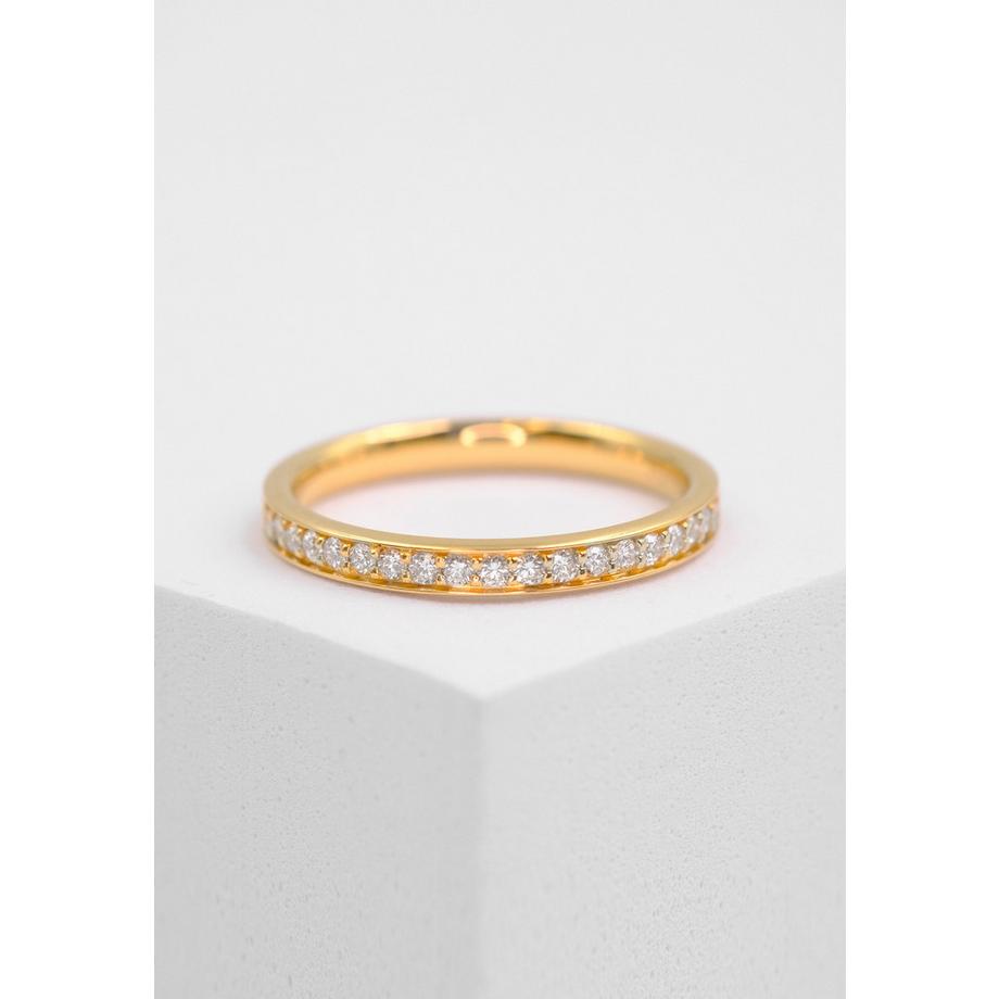 MUAU Schmuck  Mémoire Ring Diamant 0.50ct. Gelbgold 750 