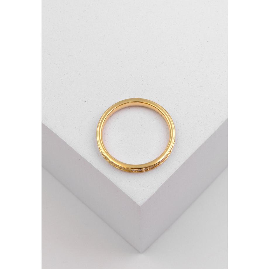 MUAU Schmuck  Mémoire Ring Diamant 0.50ct. Gelbgold 750 