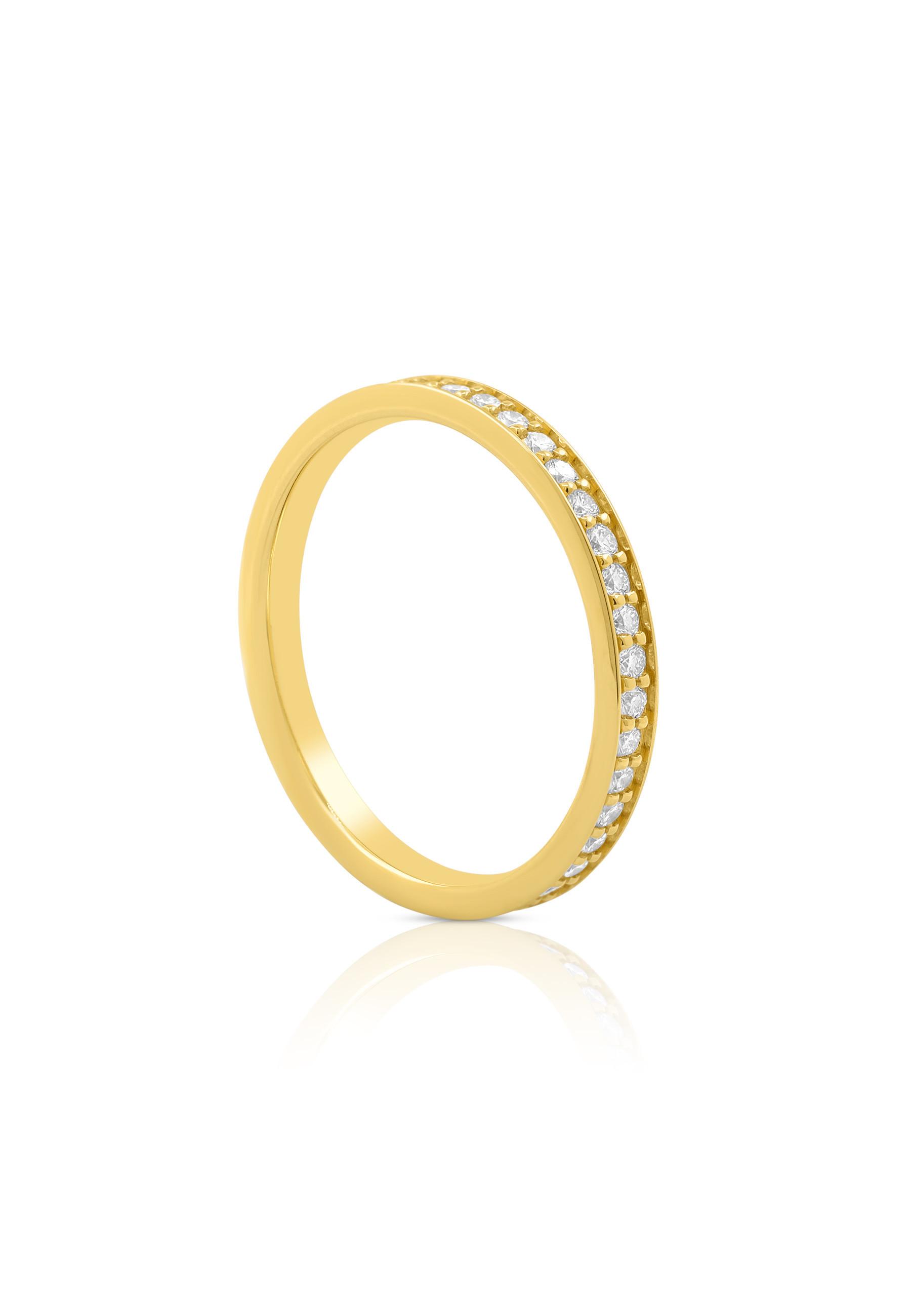 MUAU Schmuck  Bague Mémoire Diamant 0.50ct. or jaune 750 