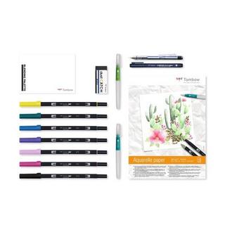 Tombow TOMBOW Fun@Home Set Watercoloring HOME-WCS inkl. A4 Aquarell Block  