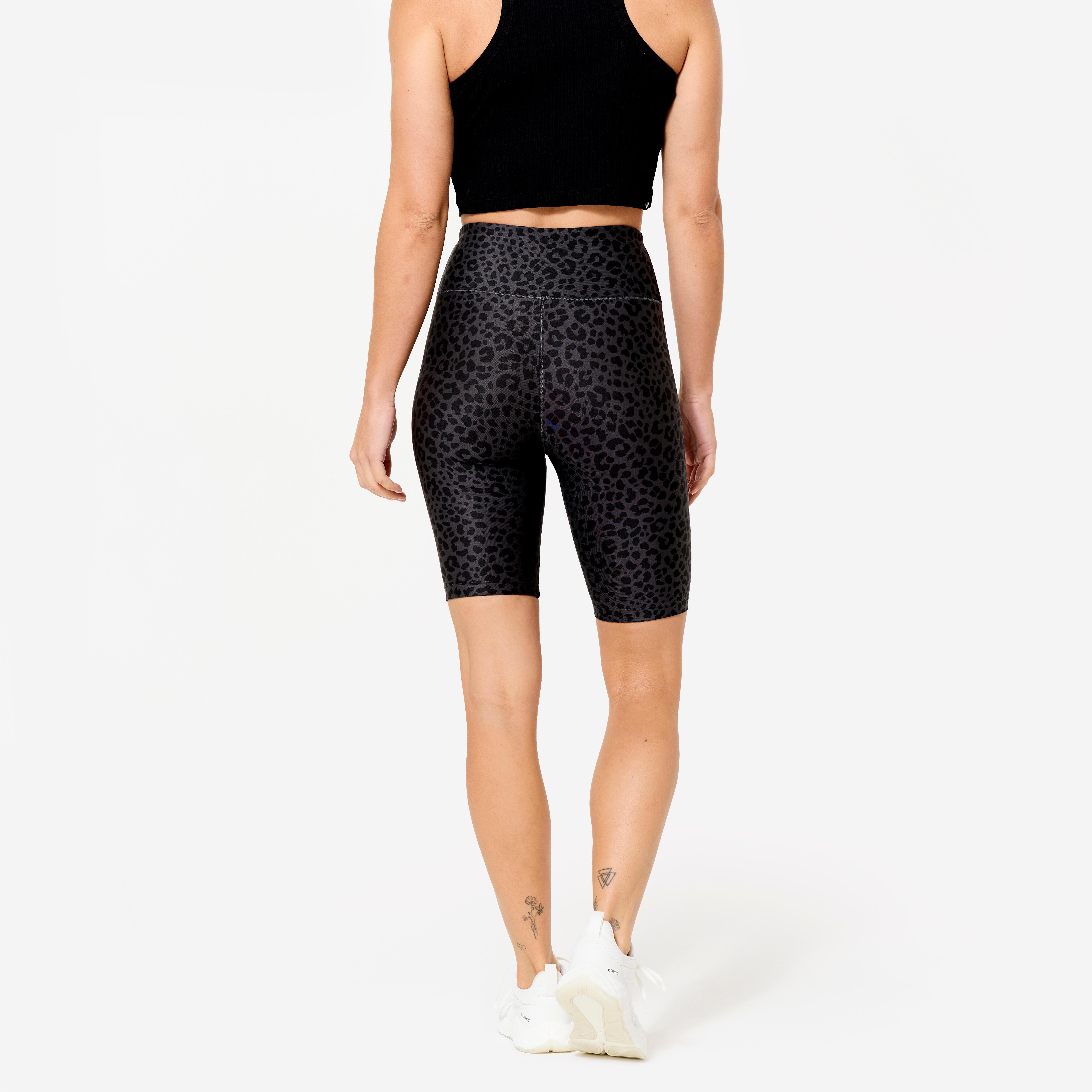 DOMYOS  Pantaloncini da ciclista fitness donna slim poliestere 