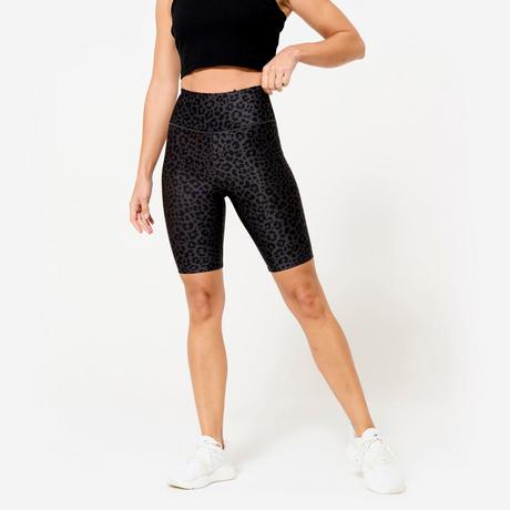 DOMYOS  Pantaloncini da ciclista fitness donna slim poliestere 