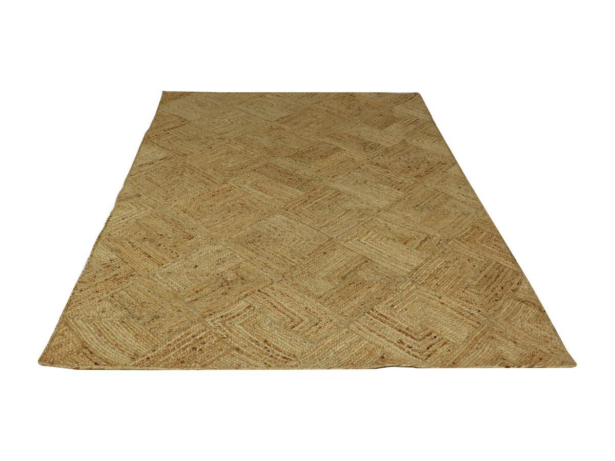 Vente-unique  Teppich rechteckig - 100 % geflochtene Jute - 160 x 230 cm - Naturfarben - DAYA 