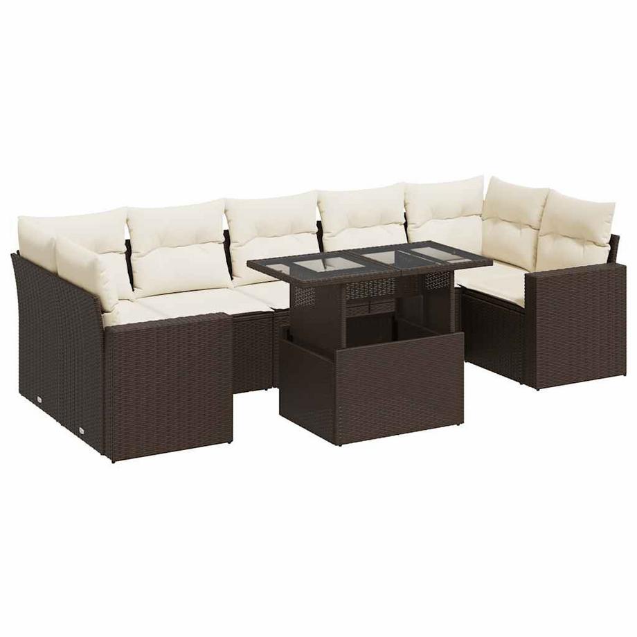 set di divani da giardino Polirattan