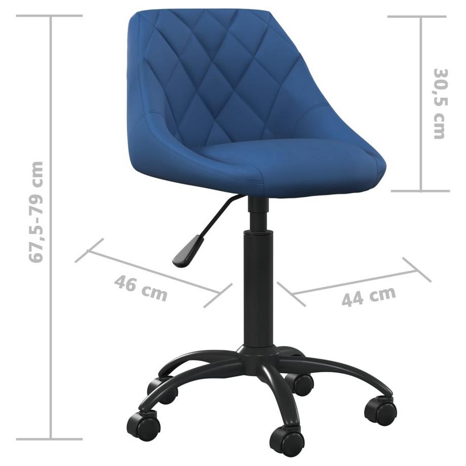 VidaXL Chaise de bureau velours  