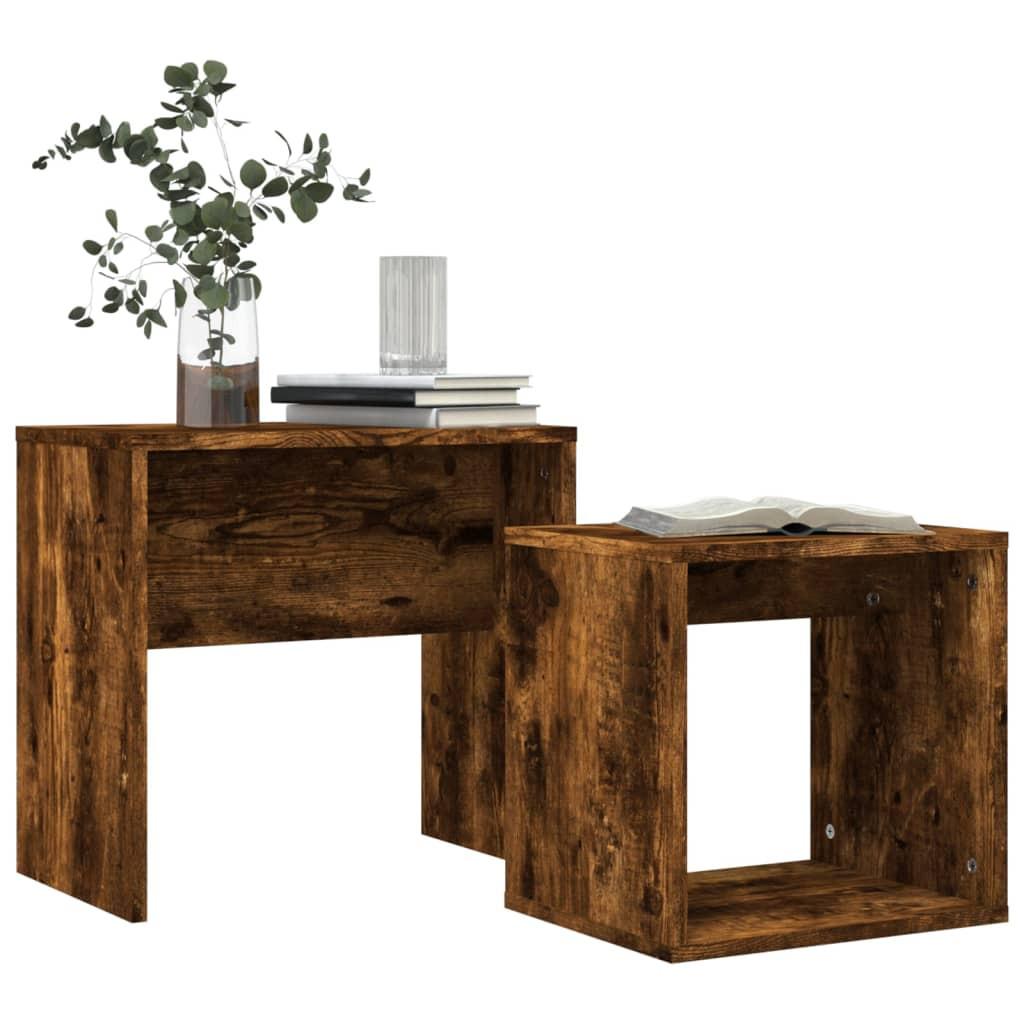 VidaXL Table basse gigogne bois d'ingénierie  