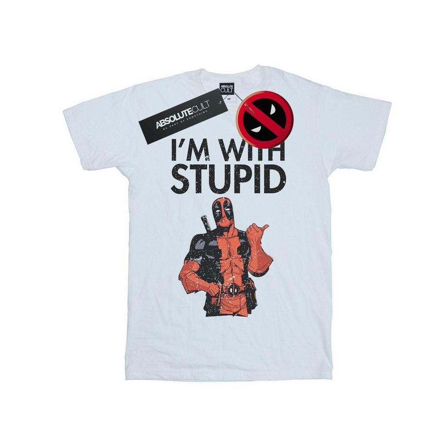 MARVEL Deadpool I'm With Stupid T-Shirt  