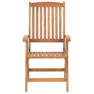 Beliani Gartenstuhl 6er Set aus Akazienholz Klassisch JAVA  