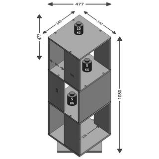 Calicosy Regal mit 3 FÃ¤chern  - Tower  
