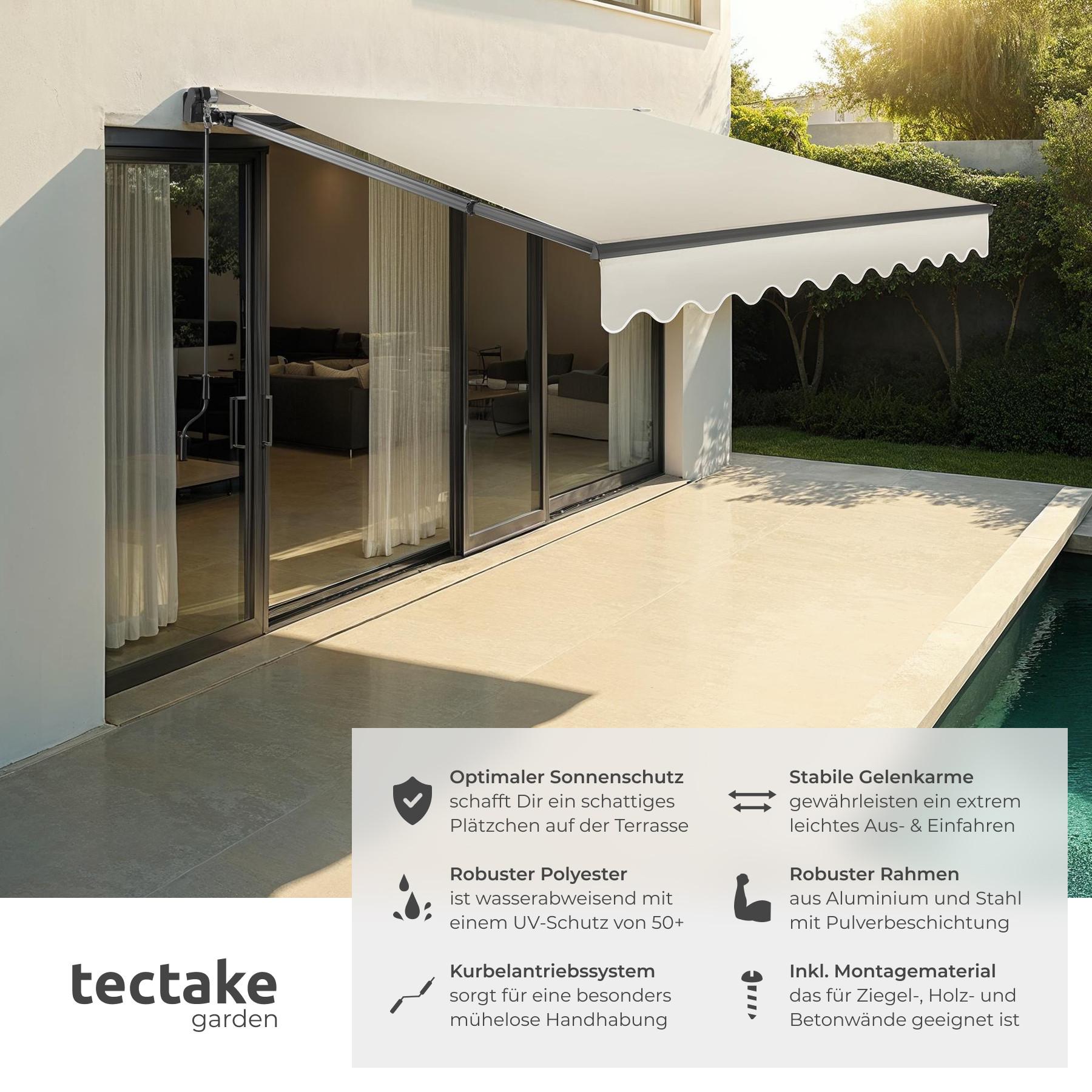 Tectake Tenda parasole a bracci snodati Ornella Varie misure  