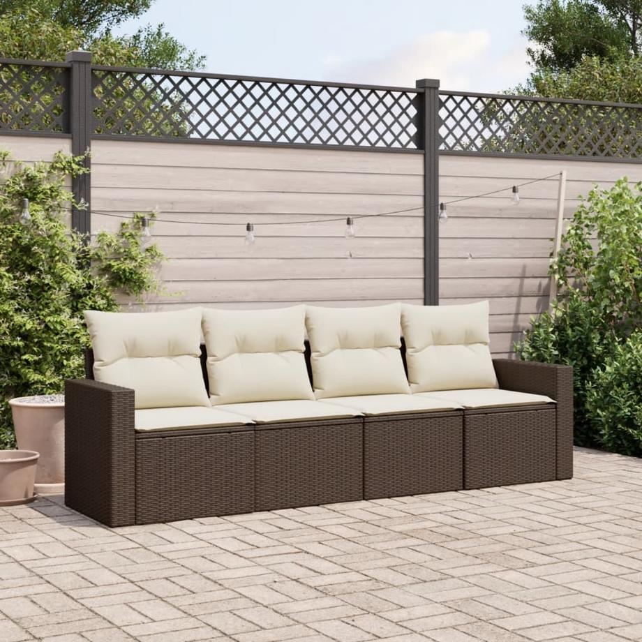 VidaXL set divano da giardino Polirattan  