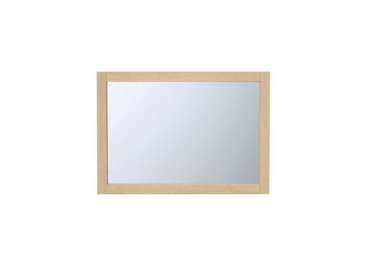 Vente-unique Miroir rectangulaire avec contour placage chêne - L50 x H70 cm - TIMEA  