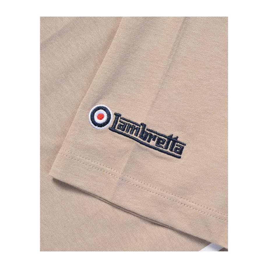 Lambretta Ss25 T-Shirt mit Streifendetail und Logo  
