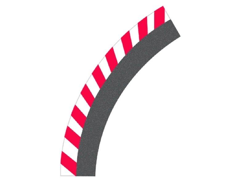 Carrera  Digital 124 Randstreifen - Kurve 1/60° 
