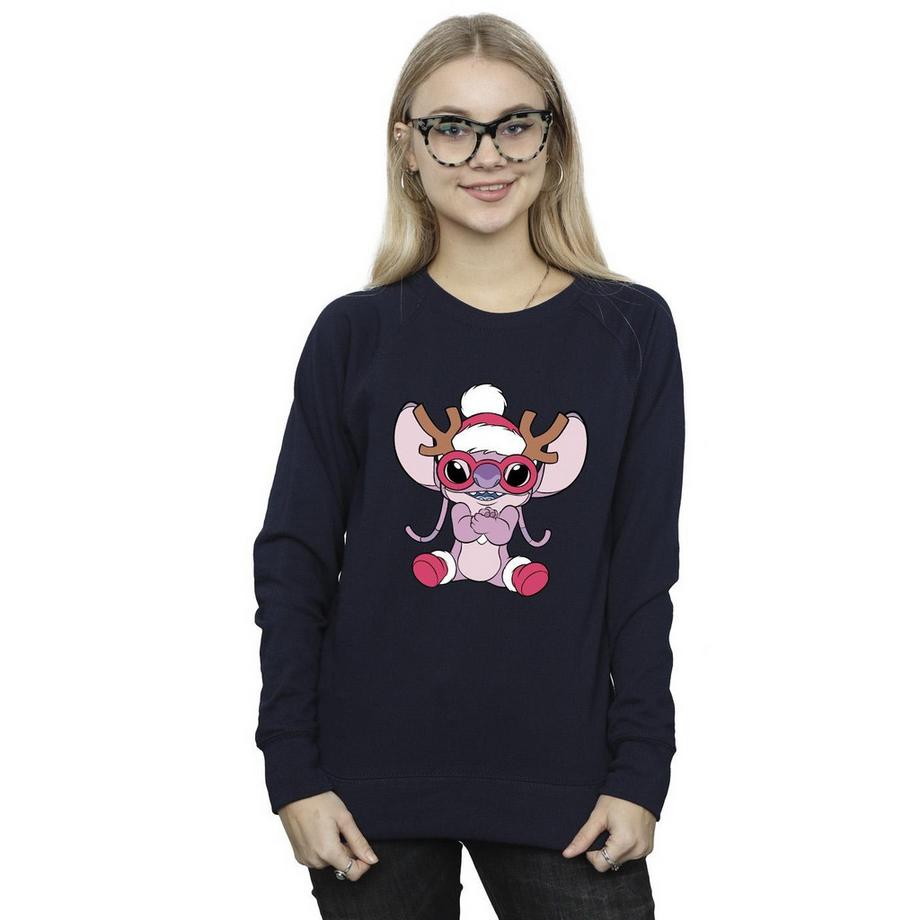 Disney Stitch Felpa Grafica Natalizia  