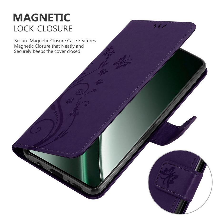 Cadorabo  Realme GT6 Hülle mit Blumen Muster 