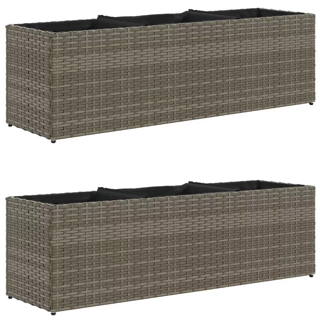 VidaXL - Jardinière rotin synthétique, One Size, Gris