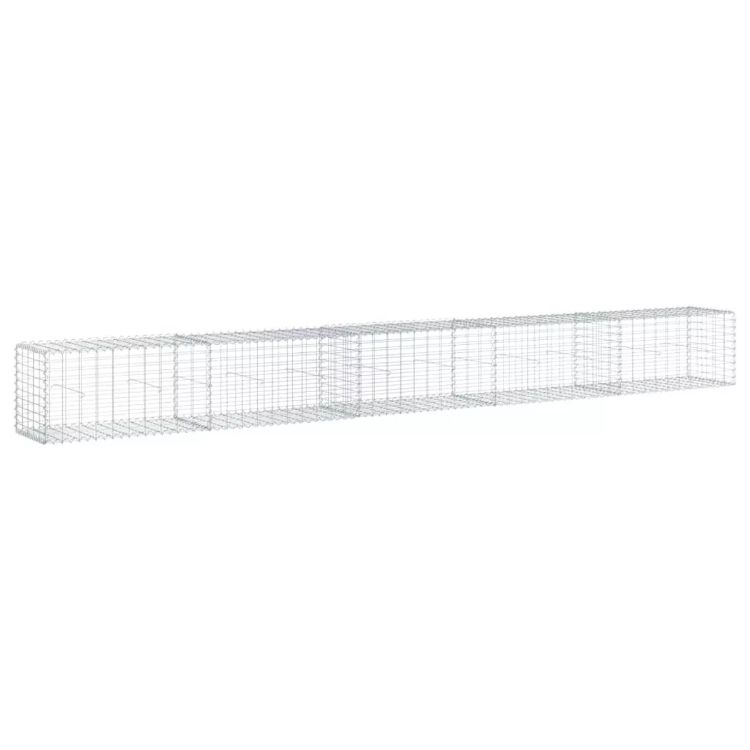 VidaXL - Panier gabion fer, One Size, Argent