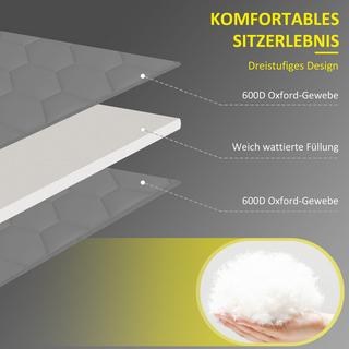 Northio Chaise longue de jardin pliante avec oreiller, chaise longue avec dossier réglable, poignée, avec poche latérale, Oxford, gris  