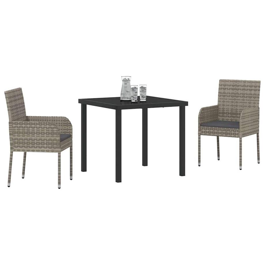 VidaXL Ensemble de salle à manger pour jardin poly rattan  