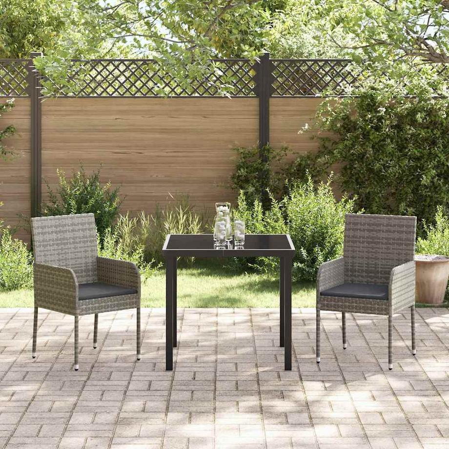 VidaXL Ensemble de salle à manger pour jardin poly rattan  
