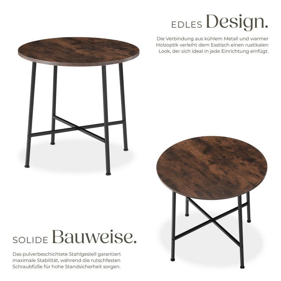 Tectake Tavolo da pranzo Ennis stile industriale  