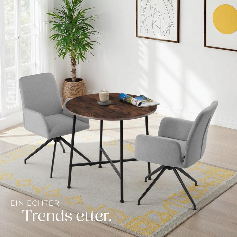 Tectake Tavolo da pranzo Ennis stile industriale  