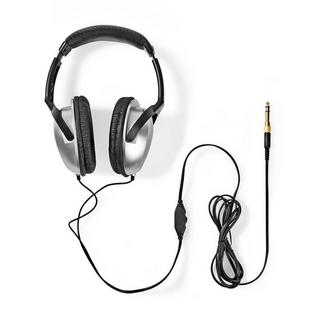 Nedis  Over-Ear-Kabel-Kopfhörer | Kabellänge: 2,70 m | Volumensteuerung | Silber 