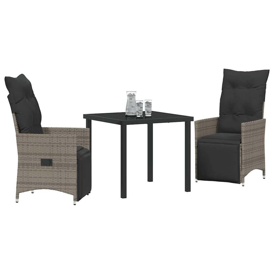 VidaXL Ensemble de salle à manger pour jardin poly rattan  