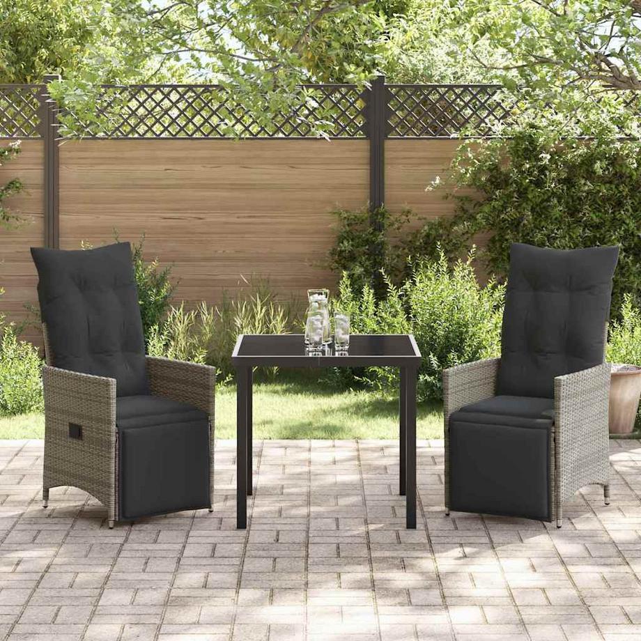 VidaXL Ensemble de salle à manger pour jardin poly rattan  